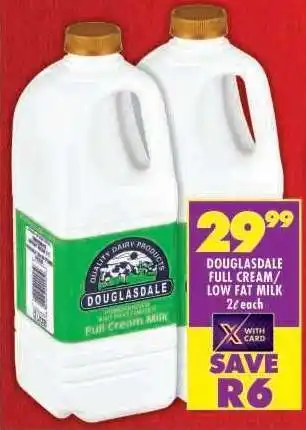 Shoprite DOUGLASDALE FULL CREAM/LOW FAT MILK offer