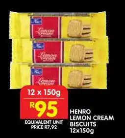 Shoprite HENRO LEMON CREAM BISCUITS offer
