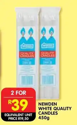 Shoprite NEWDEN WHITE QUALITY CANDLES offer