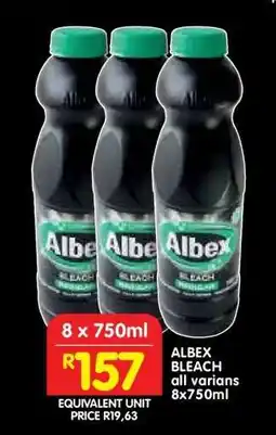 Shoprite ALBEX BLEACH all varians 8x750ml offer