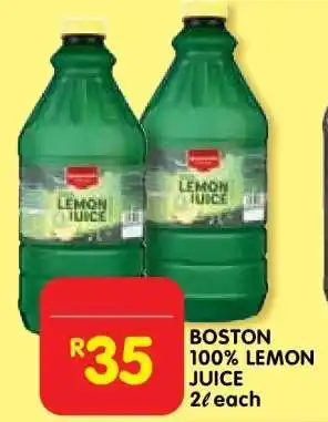 BOSTON 100% LEMON JUICE