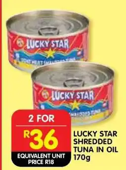 Shoprite LUCKY STAR SHREDDED TUNA IN OIL 170g offer