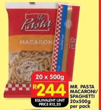 MR. PASTA MACARONI/SPAGHETTI 20x500g per pack