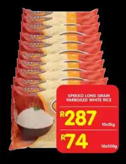 Shoprite SPEKKO LONG GRAIN PARBOILED WHITE RICE offer