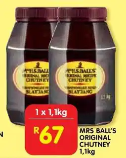 Shoprite MRS BALL'S ORIGINAL CHUTNEY 1,1kg offer