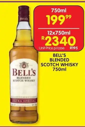 Shoprite BELL'S BLENDED SCOTCH WHISKY 750ml offer