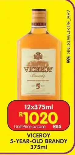 Shoprite VICEROY 5-YEAR-OLD BRANDY 375ml offer