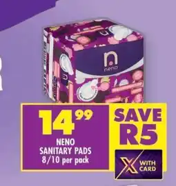 Shoprite NENO SANITARY PADS offer