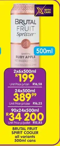 Shoprite BRUTAL FRUIT SPIRIT COOLER offer