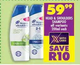 Shoprite HEAD & SHOULDERS Shampoo offer
