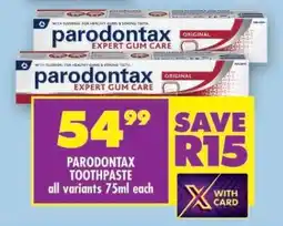 Shoprite PARODONTAX TOOTHPASTE offer