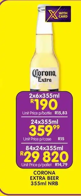 Shoprite CORONA EXTRA BEER 355ml NRB offer