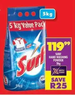 Shoprite SURF HAND WASHING POWDER 5kg offer