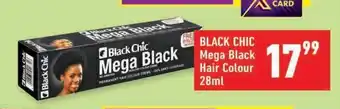 Shoprite BLACK CHIC Mega Black Hair Colour 28ml offer