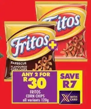 Shoprite FRITOS CORN CHIPS all variants 120g offer