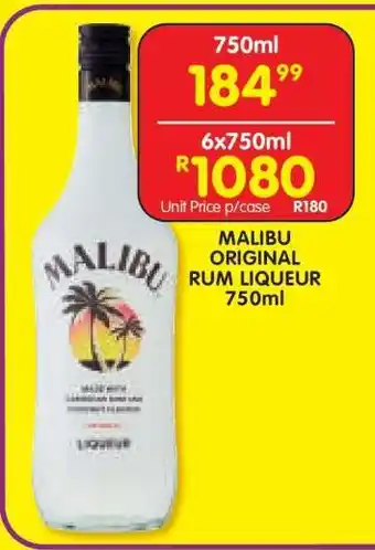 Shoprite MALIBU ORIGINAL RUM LIQUEUR 750ml offer