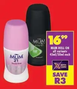 Shoprite MUM ROLL ON offer