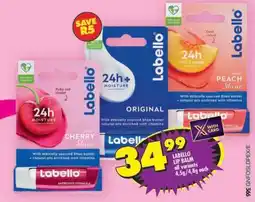 Shoprite LABELLO LIP BALM all variants 4,5g/4,8g each offer