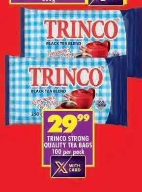 Shoprite TRINCO STRONG QUALITY TEA BAGS offer