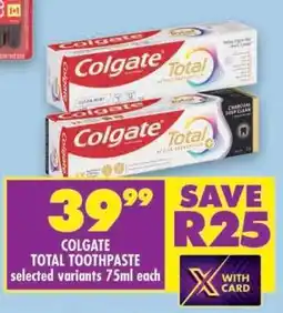 Shoprite Colgate Total Toothpaste offer