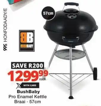 Checkers BushBaby Pro Enamel Kettle Braai offer
