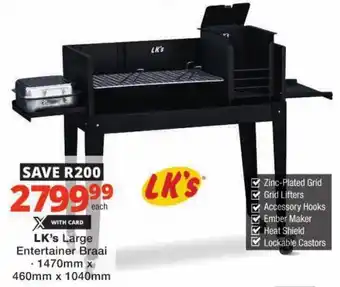 Checkers LK's Large Entertainer Braai offer