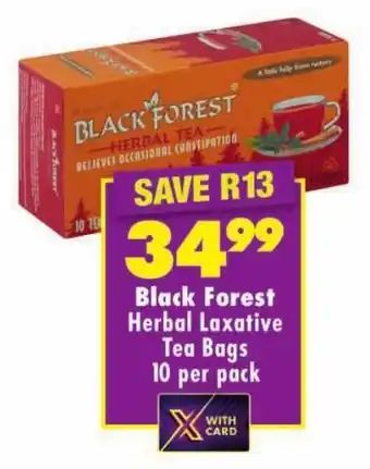 Shoprite Black Forest Herbal Laxative Tea Bags offer