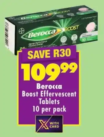 Shoprite Berocca Boost Effervescent Tablets offer