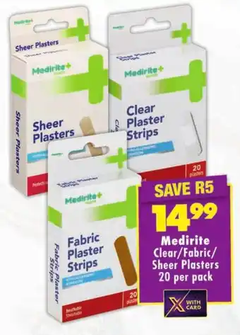 Medirite Clear/ Fabric/ Sheer Plasters