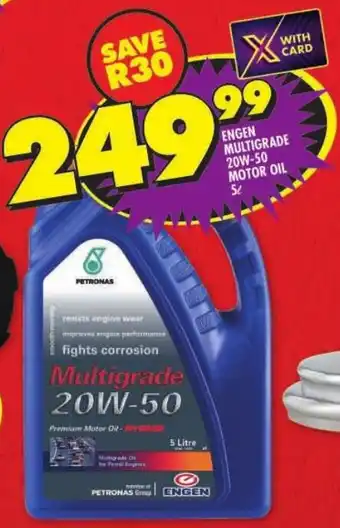 Shoprite Engen multigrade 20w-50 motor oil offer