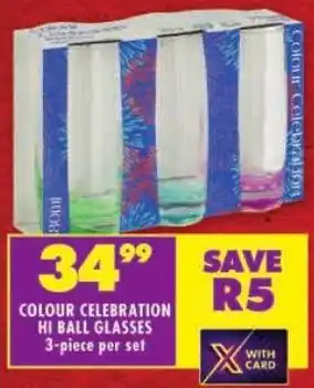 Shoprite Colour celebration hi ball glasses offer