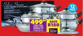 Shoprite Silver steam stainless steel cookware set offer