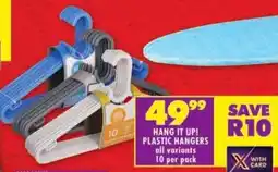 Shoprite Hang it up! plastic hangers offer
