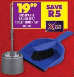 Shoprite Dustpan & brush set/ toilet brush set offer