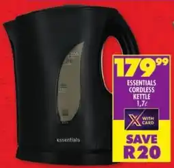 Shoprite Essentials cordless kettle offer