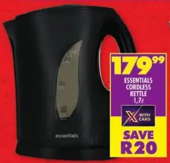 Shoprite Essentials cordless kettle offer