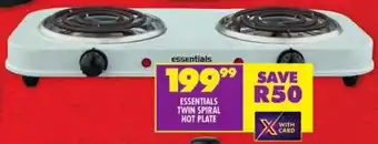 Shoprite Essentials twin spiral hot plate offer