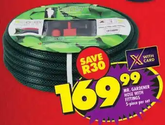 Shoprite Mr. gardener hose with fittings offer