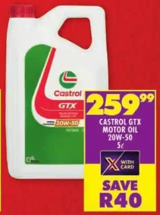 Shoprite Castrol gtx motor oil 20w-50 offer
