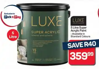Pick n Pay Hypermarket Luxe Super Acrylic Paint offer