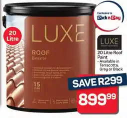 Pick n Pay Hypermarket Luxe Roof Paint offer
