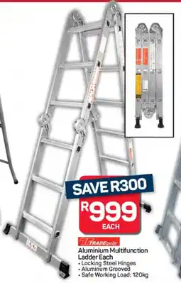 Pick n Pay Hypermarket TRADEquip Aluminium Multifunction Ladder offer