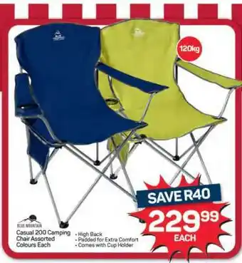 Pick n Pay Hypermarket Blue Mountain Casual 200 Camping Chair offer