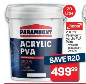 Pick n Pay Hypermarket Paramount Acrylic PVA Paint offer