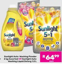 Game Sunlight Auto Washing Powder or Liquid offer