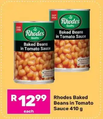 Game Rhodes Baked Beans in Tomato Sauce 410 g offer