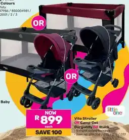 Game Vito Stroller OR Camp Cot offer