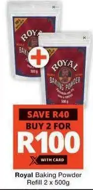 Checkers Royal Baking Powder Refill 2 x 500g offer