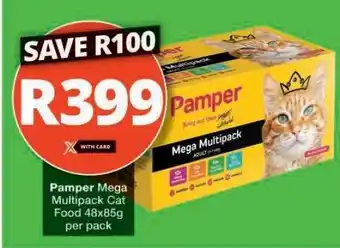 Checkers Pamper Mega Multipack Cat Food offer