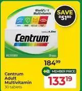 Dis-Chem Centrum Adult Multivitamin 30 Tablets offer